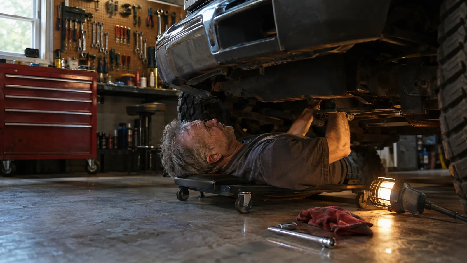 Pro-LifT Mechanic Creeper Review: Rolling Under a Truck at 57